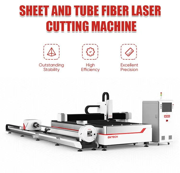 Jinan Dxtech 3000*1500mm 1000W 1500W Tube and Plate Fiber Laser Cutting Machine