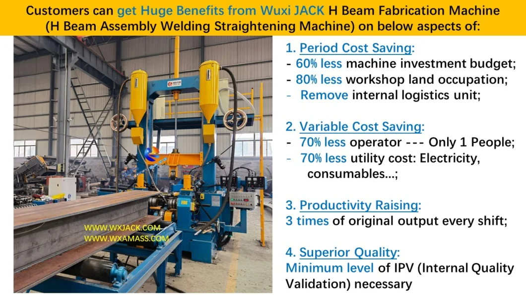 Fit up Full PHJ Assembling Weld Straighten I H Beam Fabrication Machine